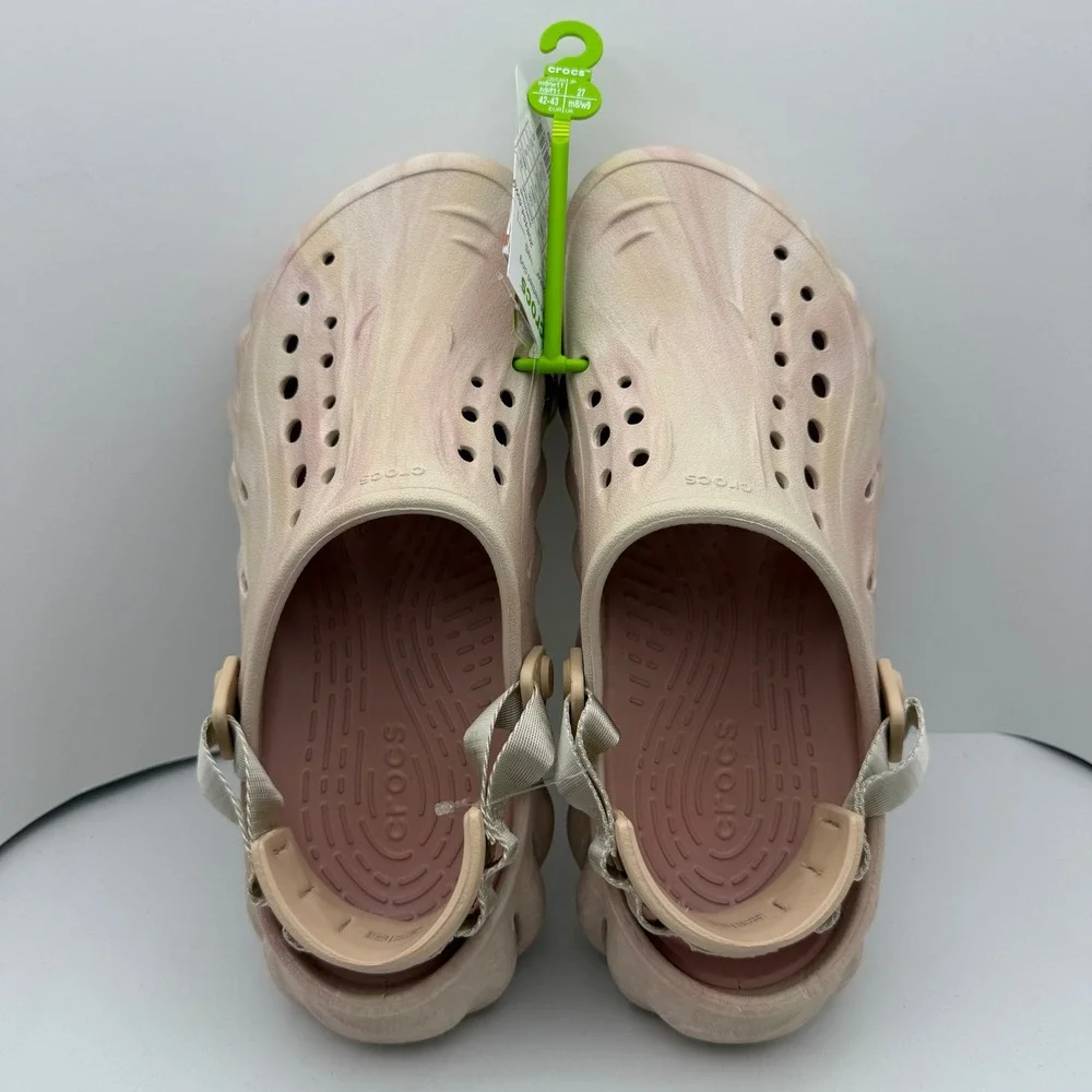 Crocs Echo Marbled Clog Mens M9 W11 Quartz Multi Color Slip On Shoes NWT